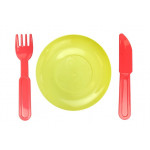 Rotujúca mikrovlnná rúra krémovo-čevená